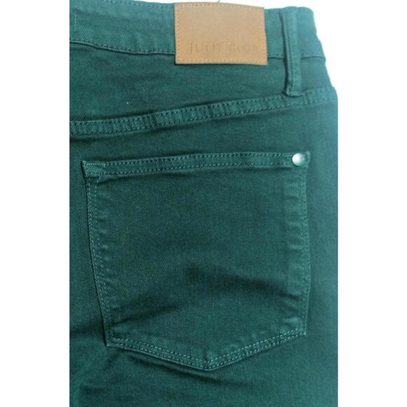 Judy Blue HR Garment Dyed Vibrant Green 90's Straight Fit Denim Jeans 13/31 NEW - Picture 6 of 7